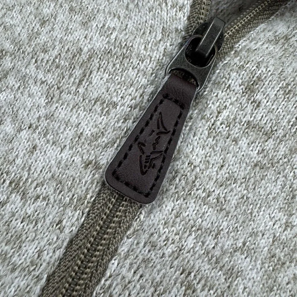 Greg Norman 1/4 Zip Pullover Mens XL Tan Golf Sweater Stretch Knit